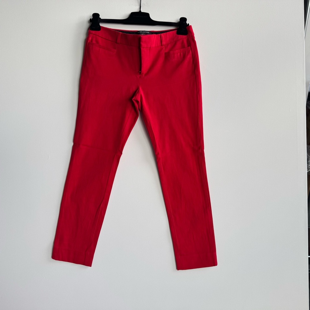 Banana Republic Factory Red Cropped Pants